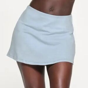 SKIMS Outdoor Active Skort in Denim Blue